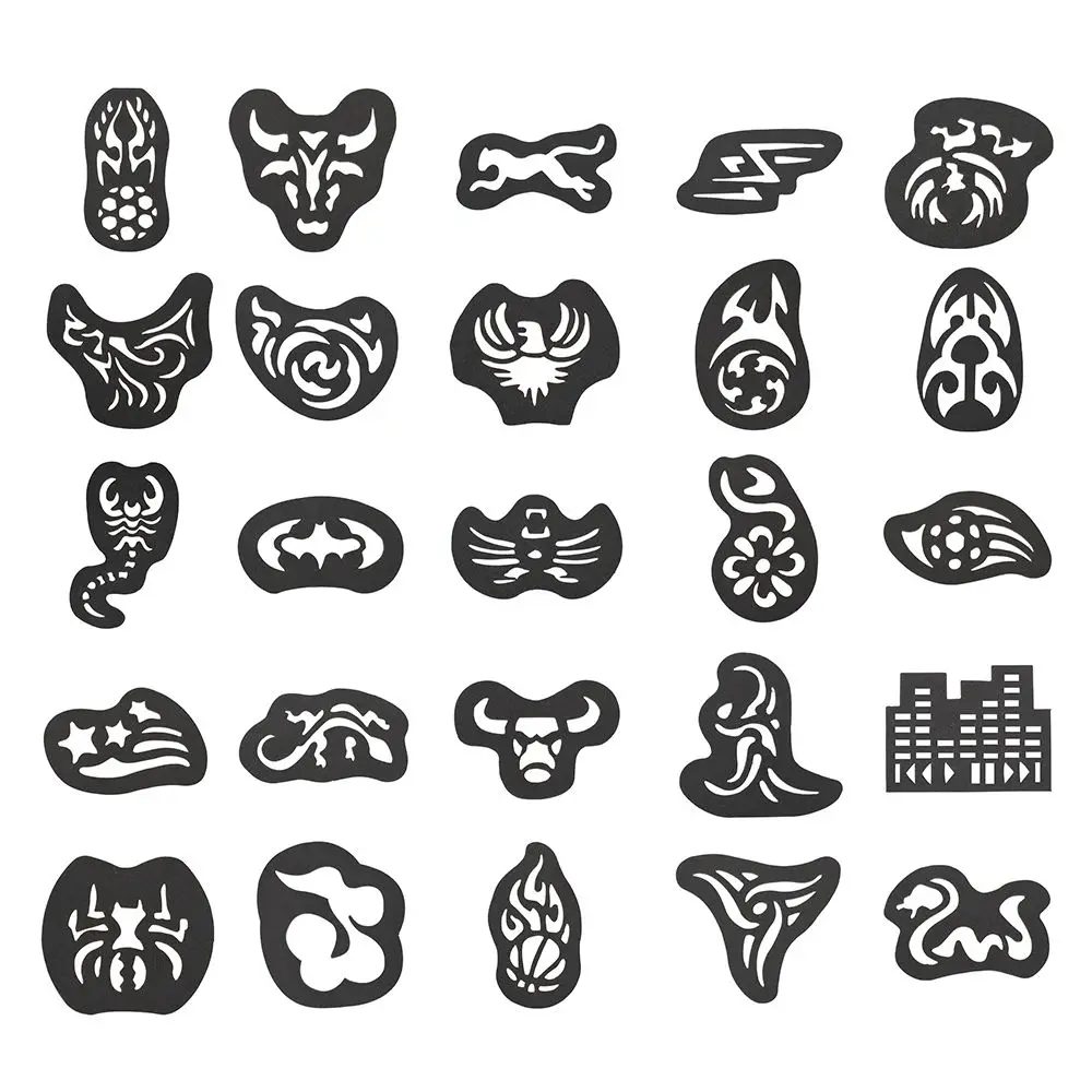 25 Pcs الشعر الوشم قالب الشعر منحوتة الرجال الوشم أنماط صالون أدوات الحلاق تصفيف الشعر أدوات الوشم والجسم الفن 25 Pcs الشعر الوشم قالب الشعر منحوتة الرجال الوشم أنماط صالون أدوات الحلاق تصفيف الشعر أدوات الوشم والجسم الفن