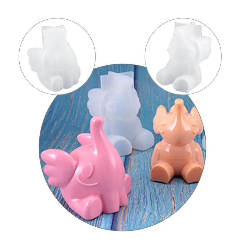 

Crafts DIY Mold Q Edition Little Elephant Toys Table Decoration Jewelry Silicone Molds