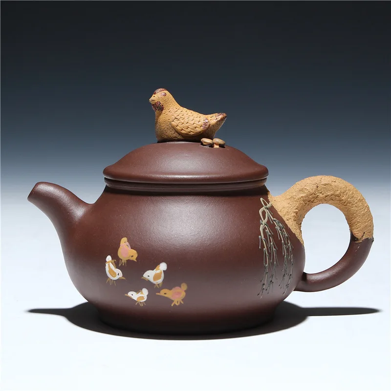 Yixing purple clay teapot wholesale ore 220 mL large pot a gentle