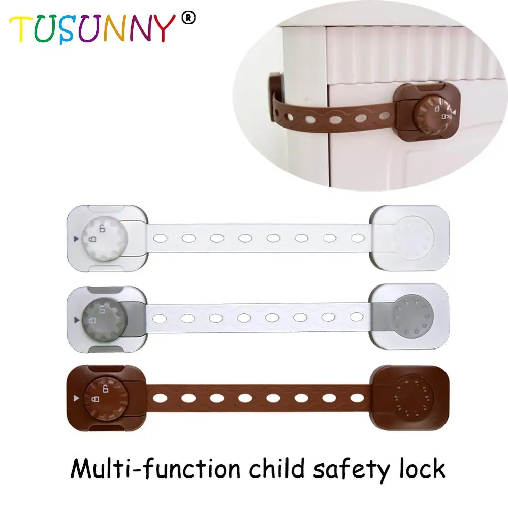 TUSUNNY 3PCS  New multi-functional design adjustable child protection baby safety lock drawer cupboard latches