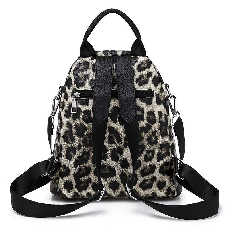 Женский рюкзак с леопардовым узором, модный школьный рюкзак-книга для девочки-подростка, повседневный рюкзак для отдыха, рюкзак для путешествий