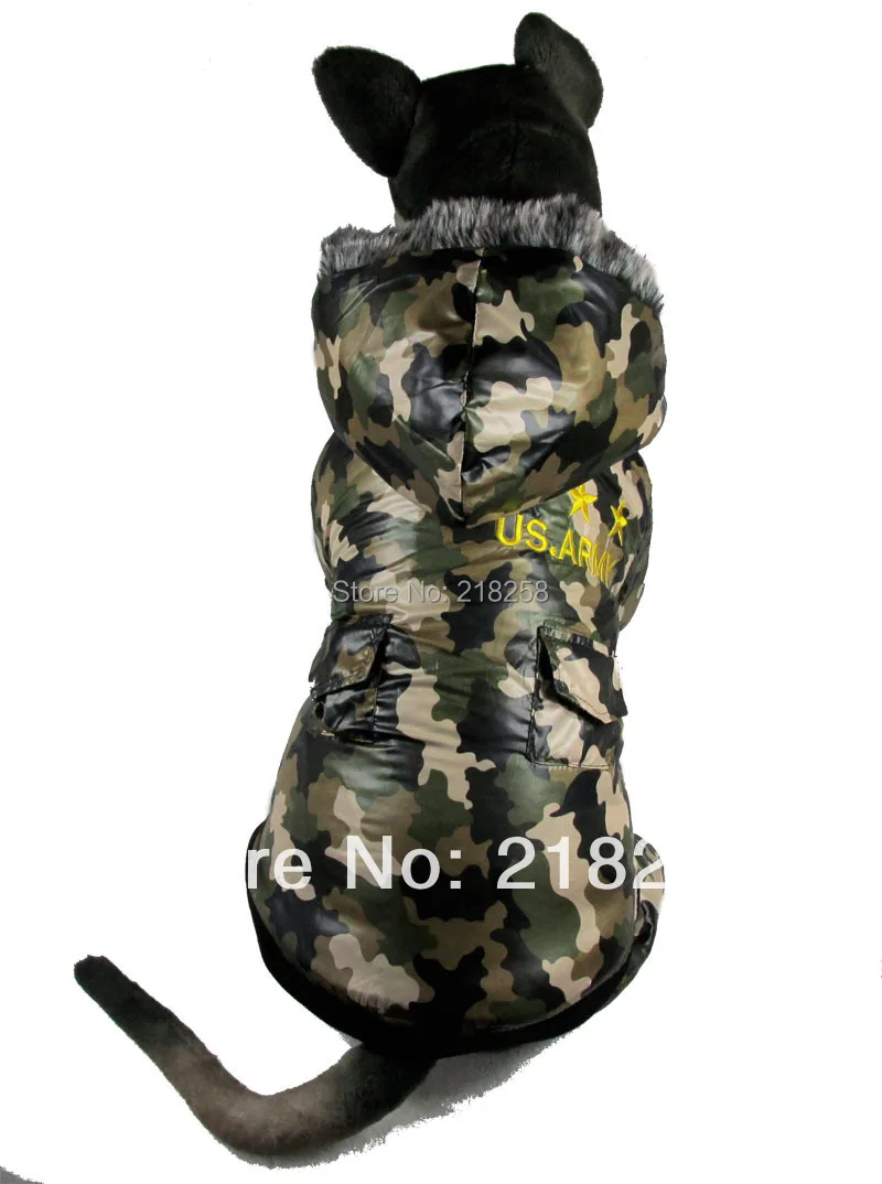 New Camouflage Medium Large Pet Dogs waterproof windbreaker Coat Free