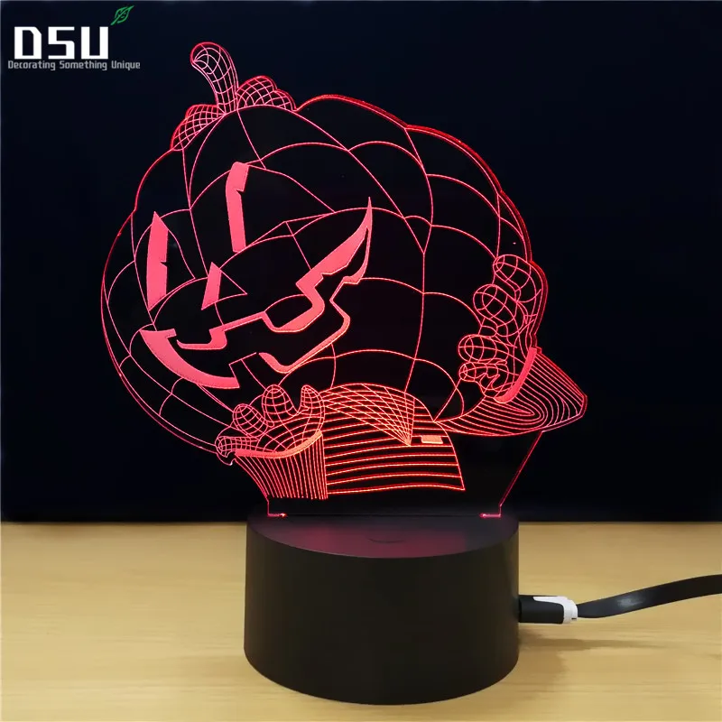 

3D Novelty Pumpkin night lights Desk LED lamp Home Lighting Bulbing 7 Colors change Luminaria Kids Hollween holiday Gifts Decor