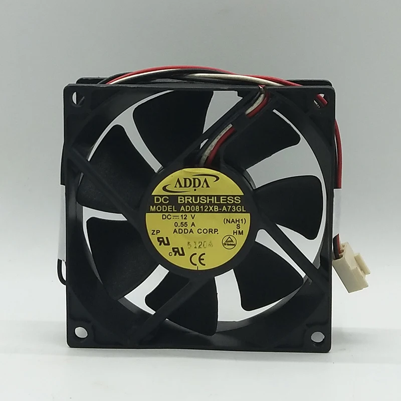

ADDA AD0812XB-A73GL DC 12V 0.55A 8025 8CM 80mm winds of chassis server inverter for case computer cooling fan
