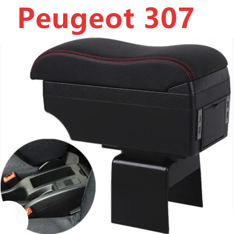 

For Peugeot 307 armrest box central Store content box decoration accessory