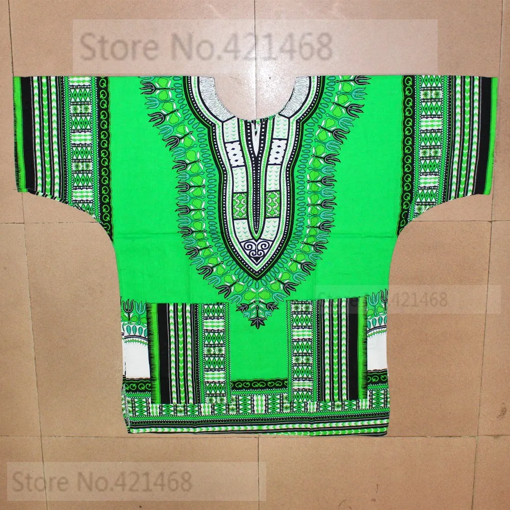 (Fast shipping) New fashion design african traditional printed 100% cotton Dashiki T-shirts for unisex (MADE IN THAILAND) african suit