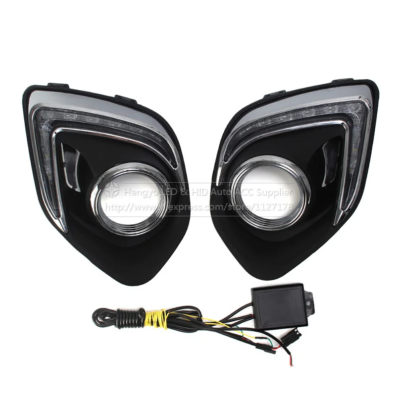 

Daytime Running Lights Daylight Waterproof Fog Head Lamp flash with Signal For Mitsubishi ASX 2013 2014 LED Car light DRL