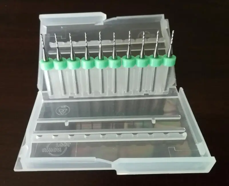 1.0mm PCB Carbide Tools CNC Cutting Bits Millinging Cutters Kit for IC chip Engraving Milling Machine