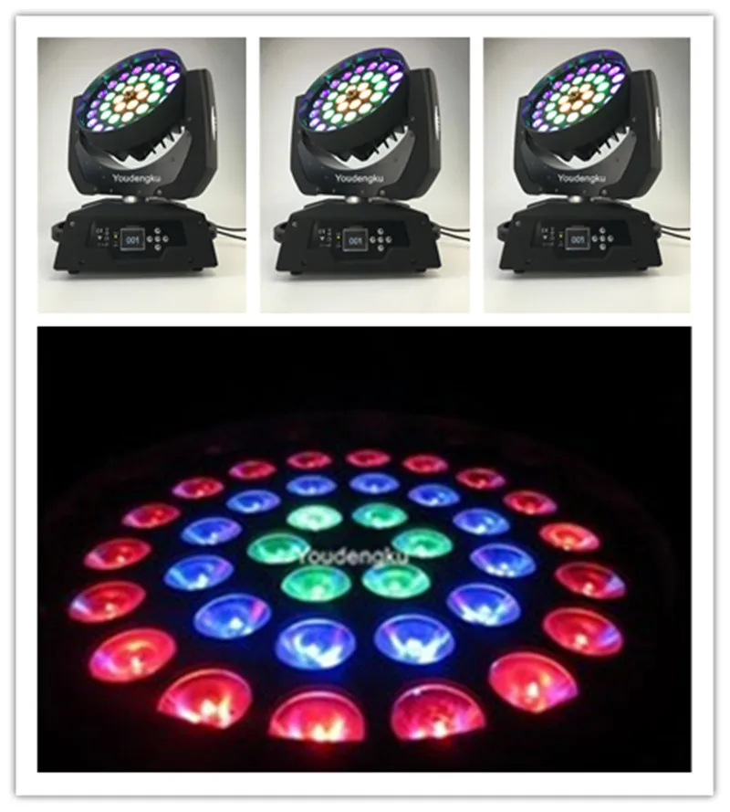 6 pieces 36*10W RGBW 4in1 led moving head light Led Moving Head Wash zoom dmx with pizza ring effect