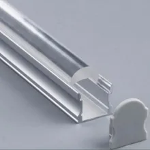 Высокое качество 2000mmX17mmX20 мм алюминиевый профиль прозрачный, полупрозрачный и матовый диффузор с фитингами