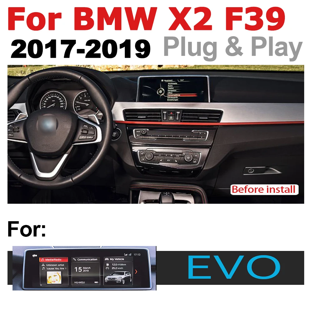 Автомагнитола 2 din gps Android навигация для BMW X2 F39~ EVO AUX Стерео Мультимедиа сенсорный экран стиль