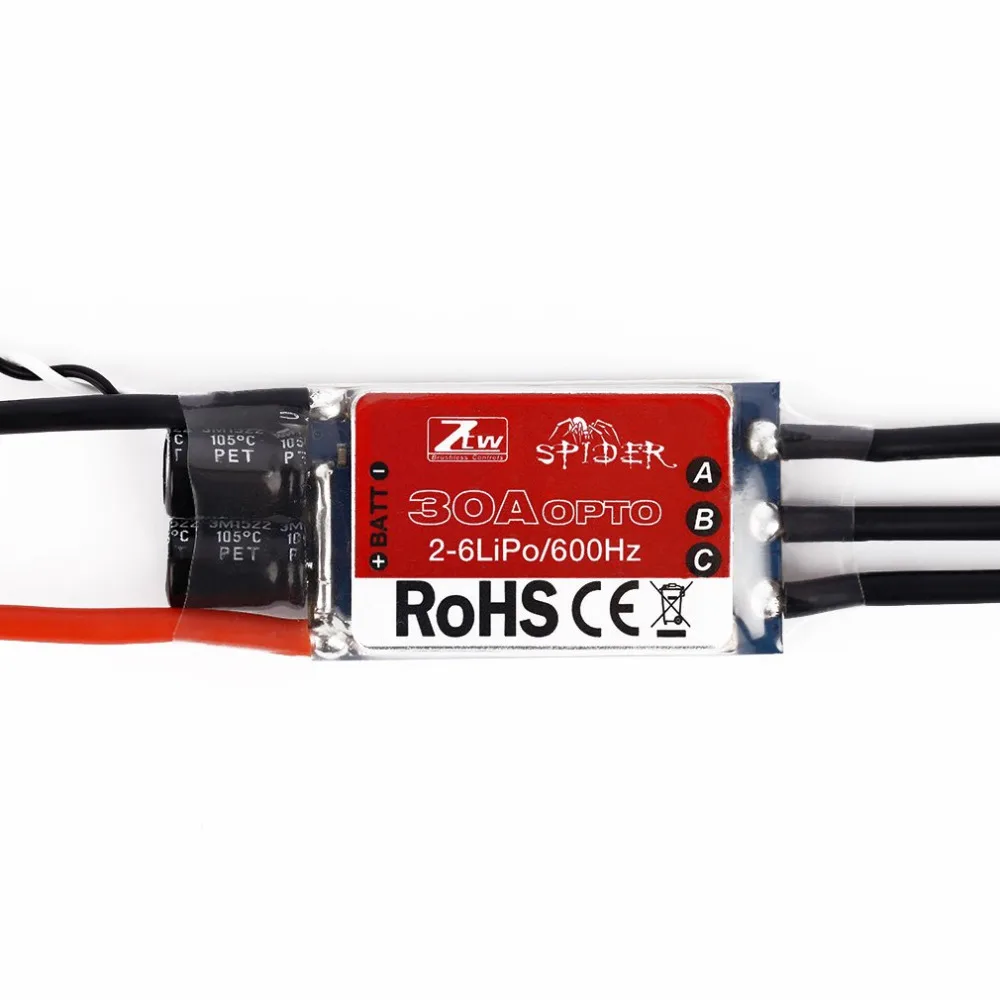 ZTW Spider Series 3 6S 12A 20A 30A 40A 50A 60A OPTO ESC SimonK для радиоуправляемого многовинтового