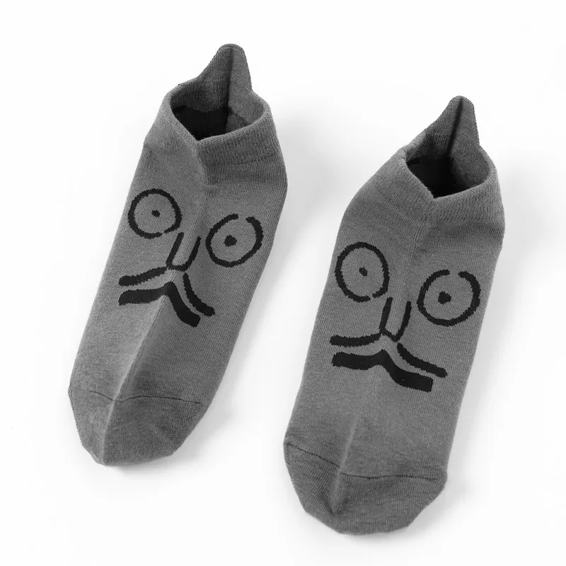 Новое поступление, женские Мультяшные носки, Низкие лодыжки, смешные короткие носки для женщин и мужчин, унисекс, WS057 - Цвет: Turquoise