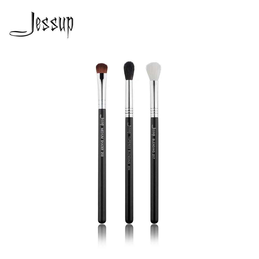 Jessup кисти 3 шт. набор кистей для макияжа maquiagem profissional completa маленькая коническая кисть для растушевки средних оттенков T312