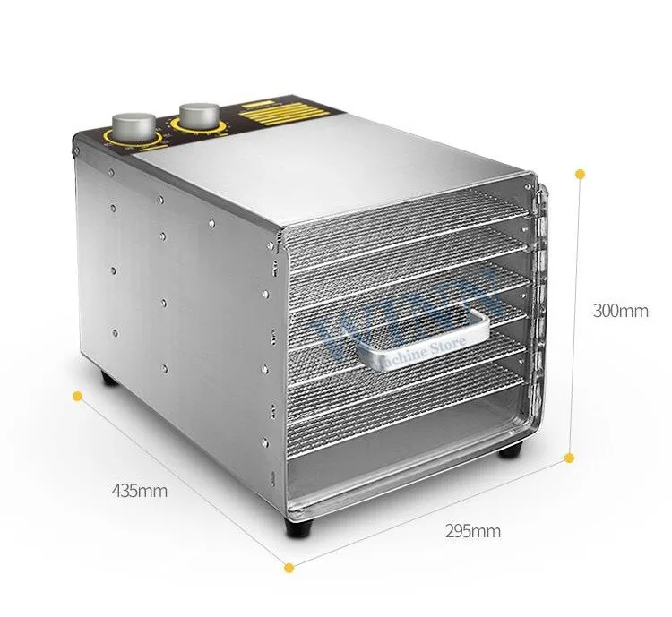 Топоне Нержавеющая сталь осушитель печатная плата 6 слоев с сушеная фруктовая машина домашнее животное, вяленое мясо чайник Растительные Травы еда сушильная машина