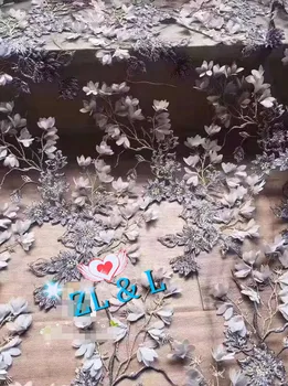 

Embroidered lace French mesh gauze ZLL-50701 African Nigeria lace fabric wedding dress ladies dress fabric