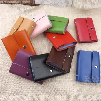 

NEW Fashion Leather Function 24 Bits Card Case Business Card Holder Men Women Credit Card Bag ID Card titular de la tarjeta