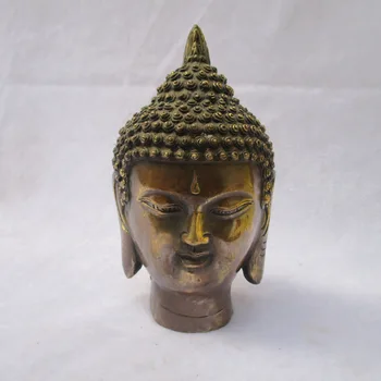 

Collectible Chinese Decorated Old Copper Carved Buddha head Sculpture /Antique Buddha statue