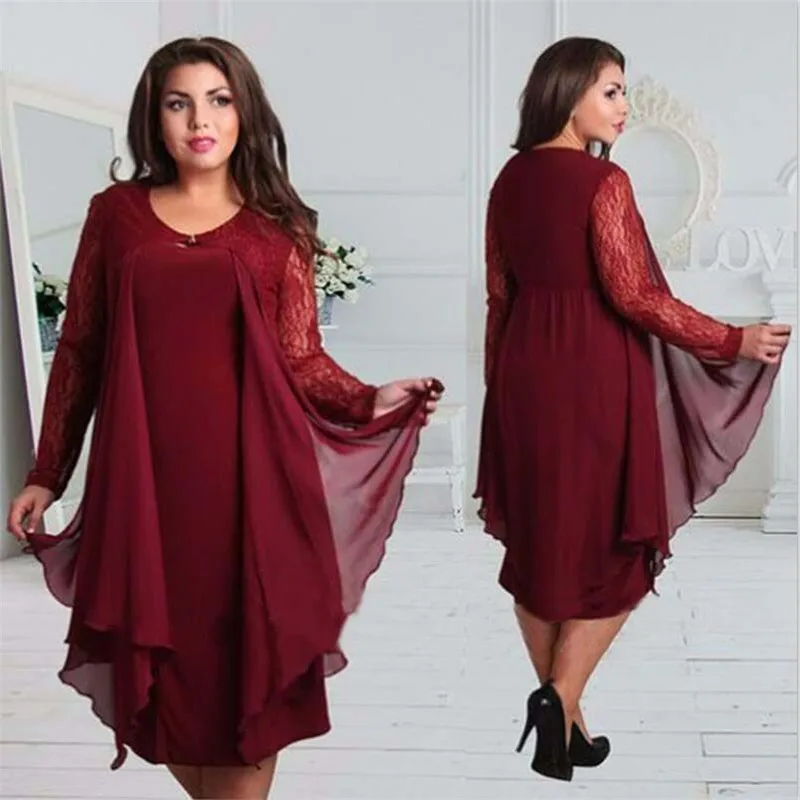 Plus Size Xl-5xl Dress Women Evening 