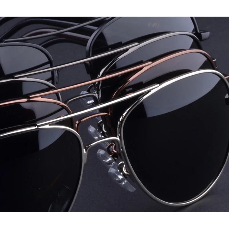 Мужские Ретро Модные поляризованные солнцезащитные очки для вождения, винтажные очки пилота, металлические солнцезащитные очки, весенние шарниры UV400