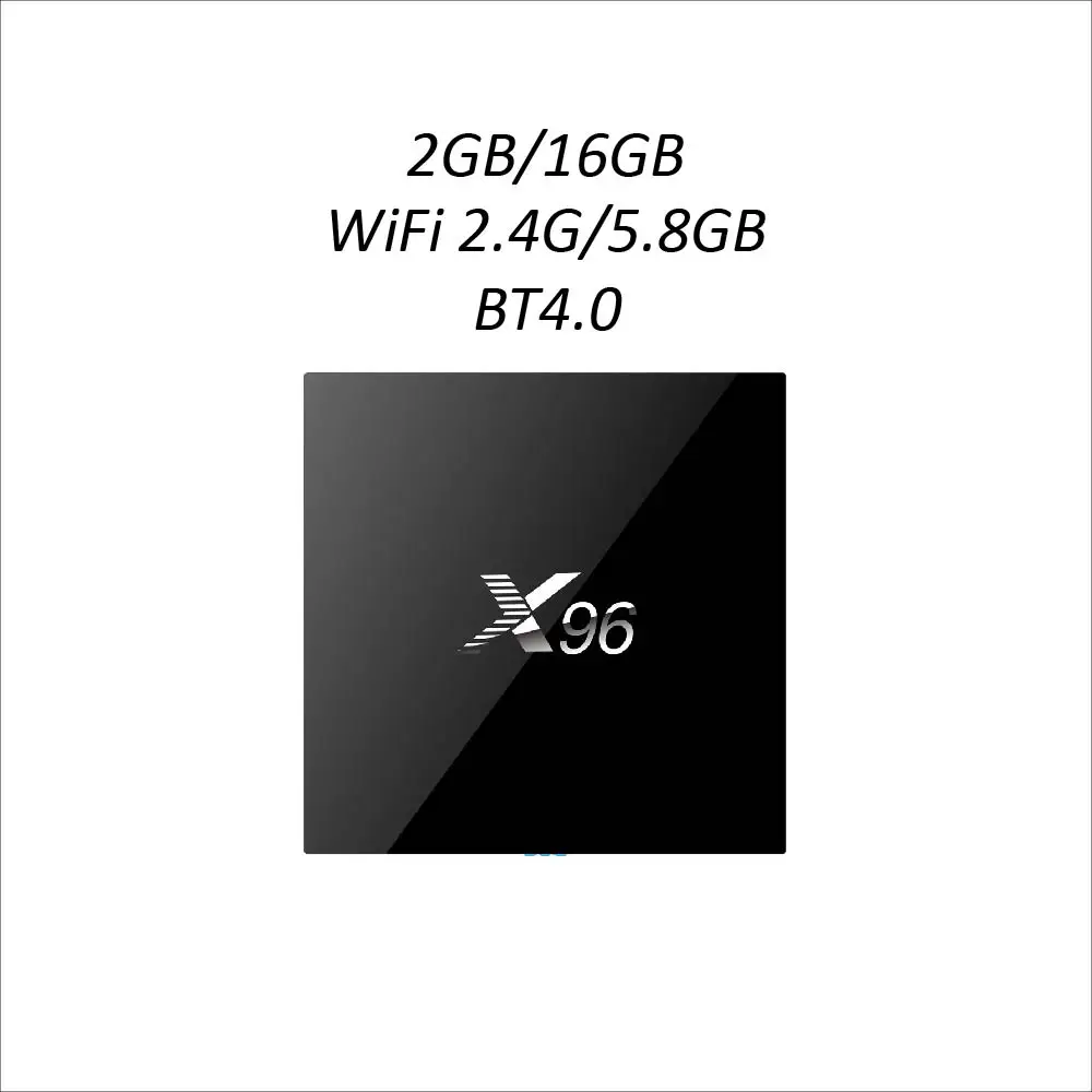 Andoid ТВ коробка X96 с Amlogic S905X четырехъядерный чипсет ram 1 ГБ/2 Гб rom 8 ГБ/16 ГБ встроенный WiFi 2,4G IP tv Android ТВ приставка - Цвет: 2G 16G WIFI 2.4G 5G