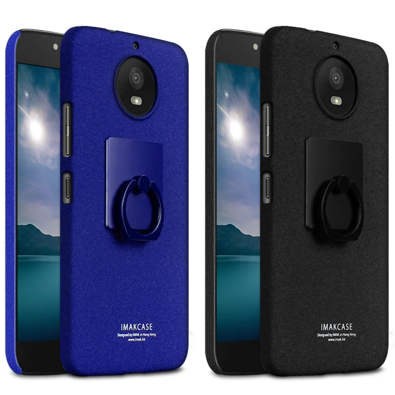 

Case sFor Moto G5S Case Imak Cowboy Series Hard PC Back Cover For Motorola Moto G5S Gift Ring Holder