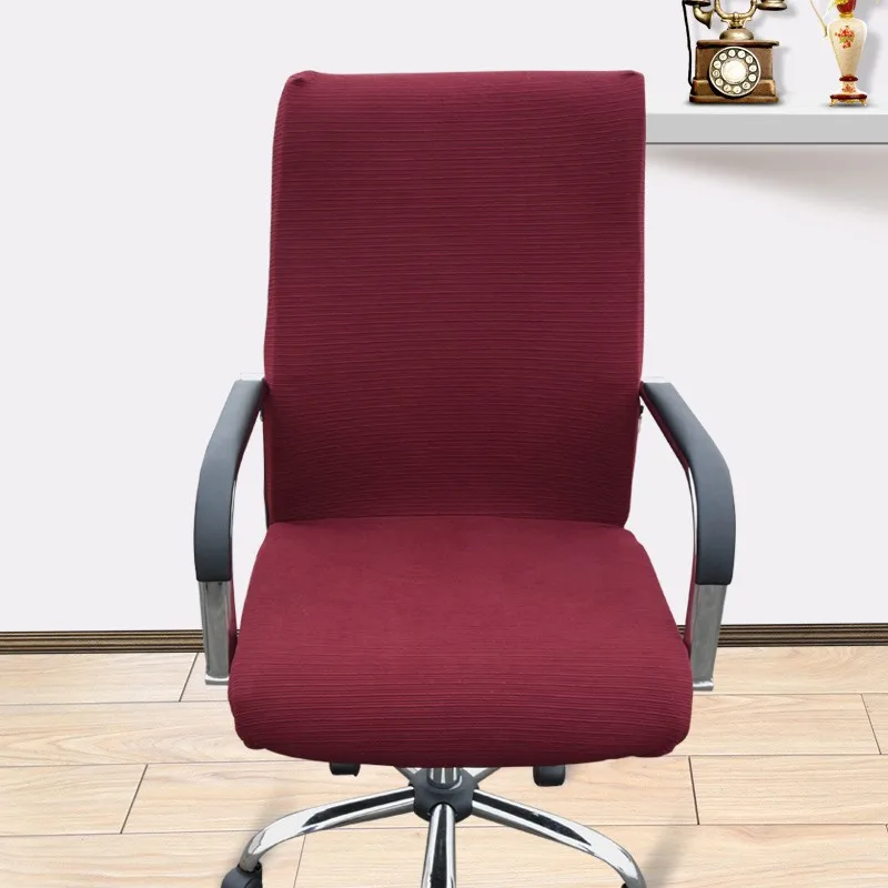 Простой офисный чехол на компьютерное кресло с боковой молнией дизайнерский чехол для кресла recouvre шезлонг супер стрейч вращающийся чехол для кресла