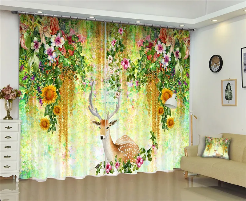 

Curtains Luxury Blackout 3D Window Curtains For Living Room Bedroom Drapes cortinas Rideaux Customized size Cushions cover