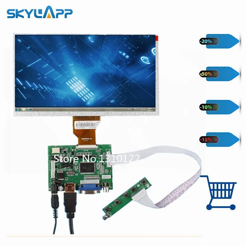 Skylarpu 9 дюймов дисплей для AT090TN10 Raspberry Pi ЖК-экран TFT монитор+ HDMI VGA вход драйвер платы контроллера(без касания
