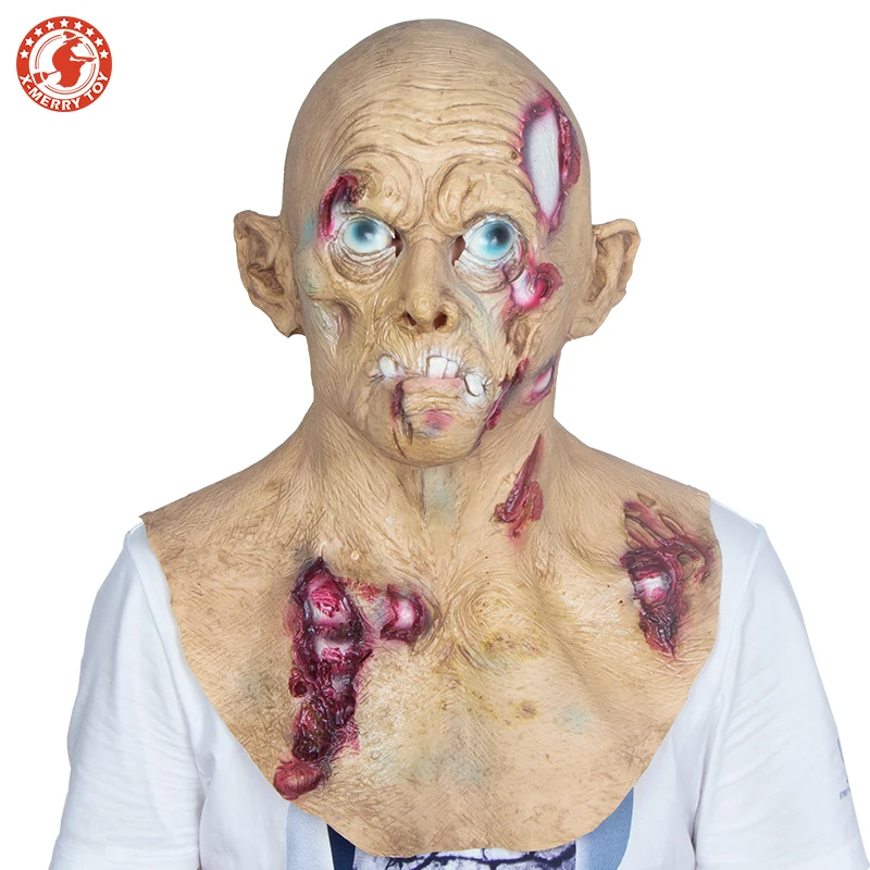 

2019 New Halloween Costume Party Dress Up Realistic Latex Horror Evil Zombie Head Mask