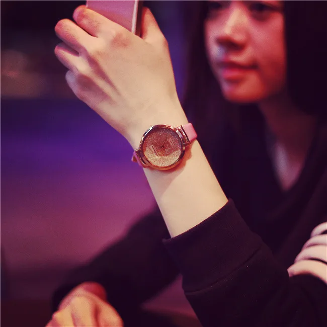 

New women Forest green campus style fashion watch simple watch female student
