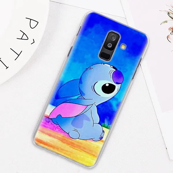 Милый чехол для телефона Lilo Stitch s для samsung Galaxy J4 J6 Plus J8 A40 A50 A60 A70 A80 жесткий чехол из поликарбоната - Цвет: 01