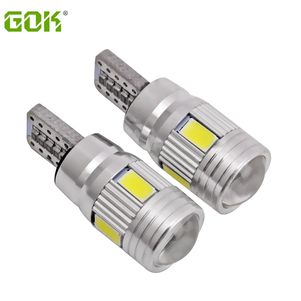 50 X T10 LED canbus W5W 194 Xenon White Светодиодный CANBUS без ошибок OBC t10 6SMD 5630 5730 с прожектором из