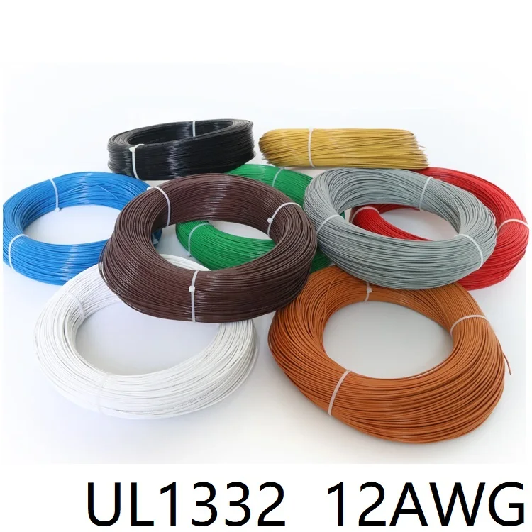 

UL1332 12AWG Teflon Plastic Insulated Wire 3.02mm Square OFC Tinned Copper Electric Cable High Temperature Conductivity DIY Line