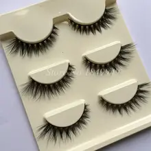 Горячая 3 пары в 1 коробке 3D накладные ресницы натуральный крест Крылатый удлинение реалистичные поддельные макияж ресниц ресницы
