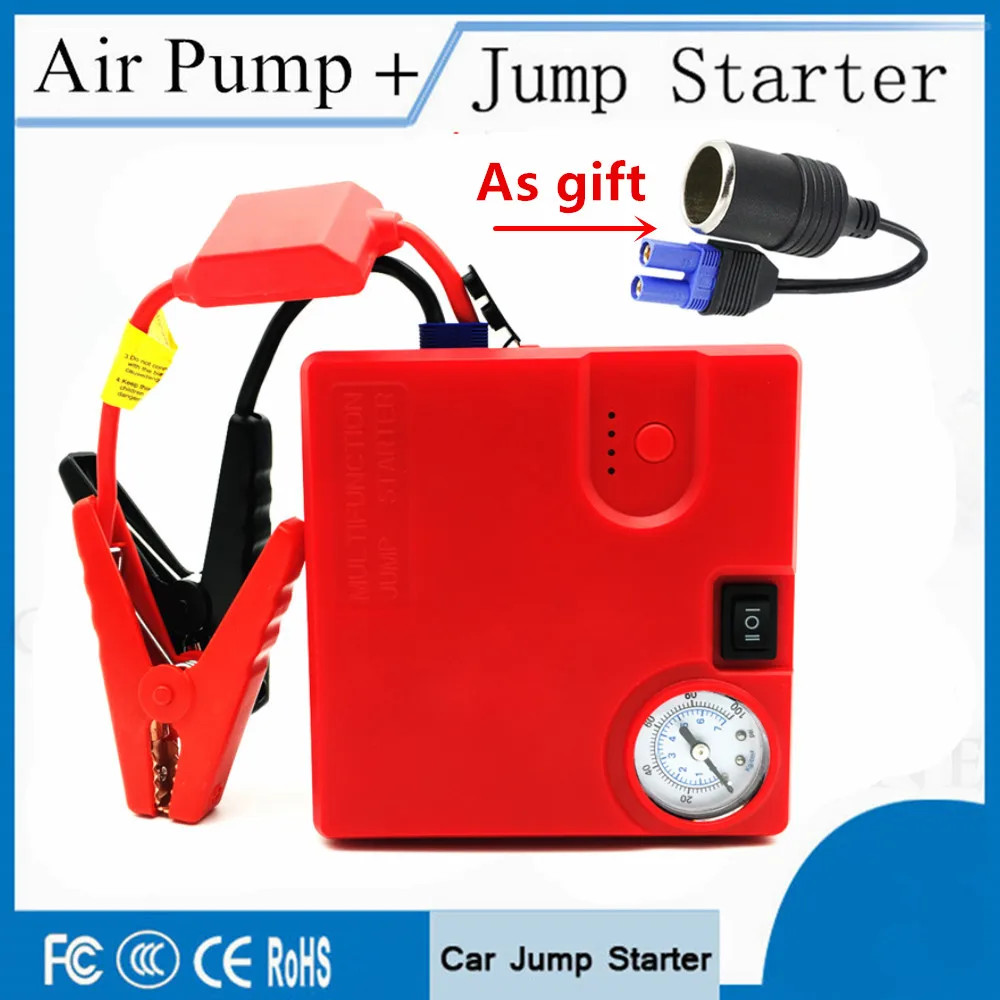 

Multi-Function 16800mAh 12V Car Jump Starter Power Bank Car Air Compressor Portable Starting Device Booster Car Battery Charger