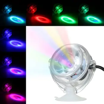 

Aquarium Fish Tank LED Light Submersible Waterproof Clip Lamp with Suction Cup Fish Tank Decorative Light Color Changing