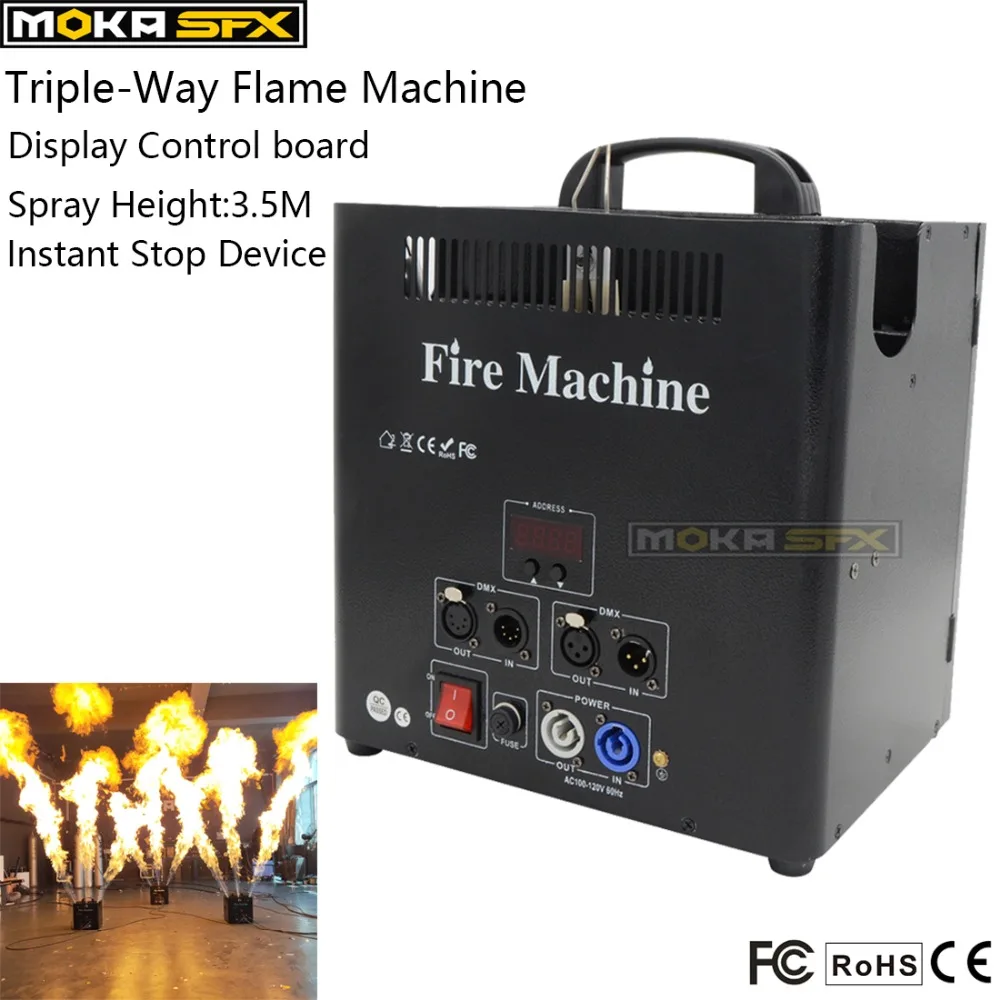 Stage Triple Way Flame Projector dmx fire machine outdoor dj flame