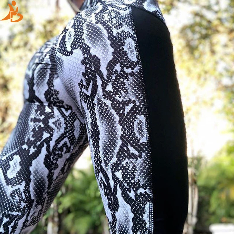 

New Sexy Print sports wear Fitness Women gym running Quick Dry Elastic Slim white Pants Leggings Yoga