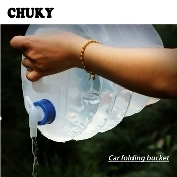 

CHUKY 1pcs Car Folding Bucket Plastic Portable Water Storage Container For Honda Civic 2017 Skoda Octavia a7 a5 Mazda 3 6 CX-5