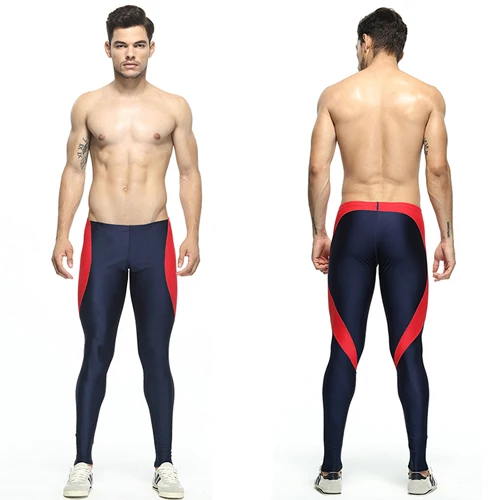 Мужские Длинные обтягивающие штаны, Эластичные Обтягивающие мужские брюки для бега, Компрессионные Мужские Колготки для бега, Mallas De Deporte - Цвет: 12Dark Blue Red