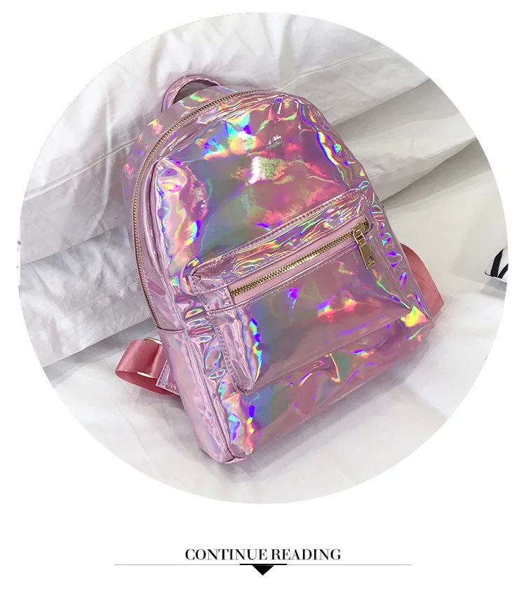 Летняя маленькая голограмма лазерный женский рюкзак для студентов PU досуг путешествия рюкзак Повседневная разноцветная сумка для школьниц mochila