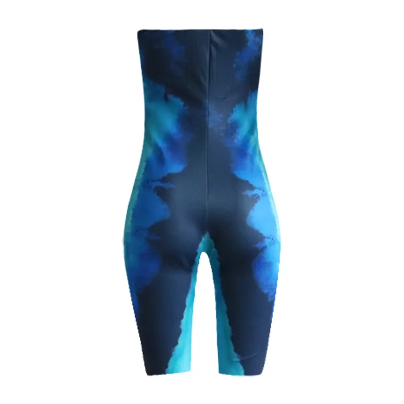 New Women Summer Casual Print One shoulder Halter Sleeveless One-piece Trousers Playsuit Sports Athletics Dropshipping #4A29 (12)