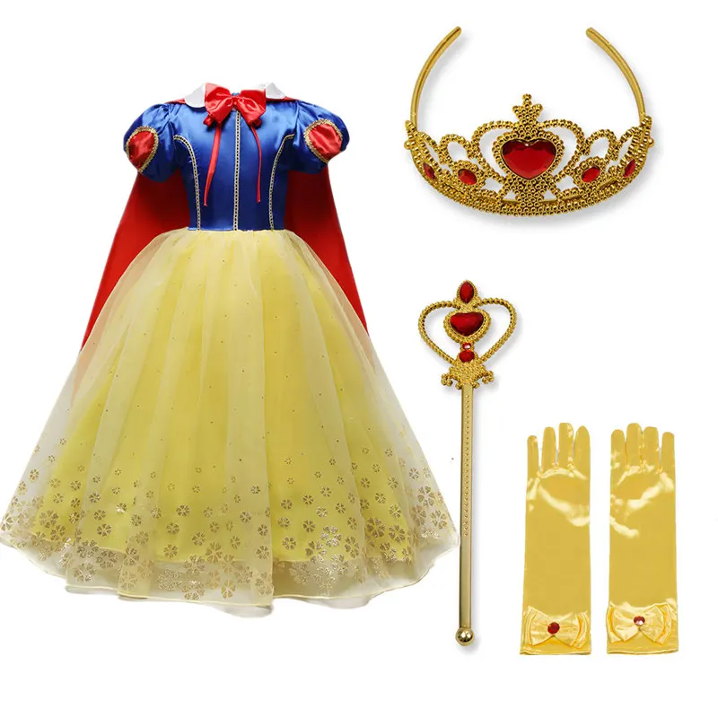 Детские праздничные платья для девочек; карнавальный костюм принцессы Рапунцель; платья Белоснежки Эльзы на Хэллоуин; Детские платья для девочек - Цвет: 6