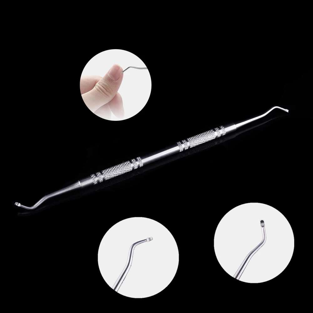 

2017 1pc Hot Sale Professional Stainless Steel Nail Cuticle Pusher Spoon Cut Manicure Pedicure Remover Nail Cleaner