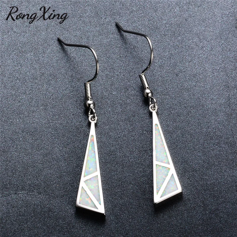 Женские серьги подвески с голубым/белым огненным опалом|dangling earrings for women|long dangle