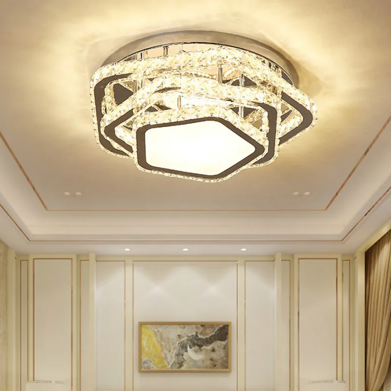 

Led ceiling lamp crystal lamp simple modern round home atmosphere high-end living room lamp bedroom room lamp ZP4181435