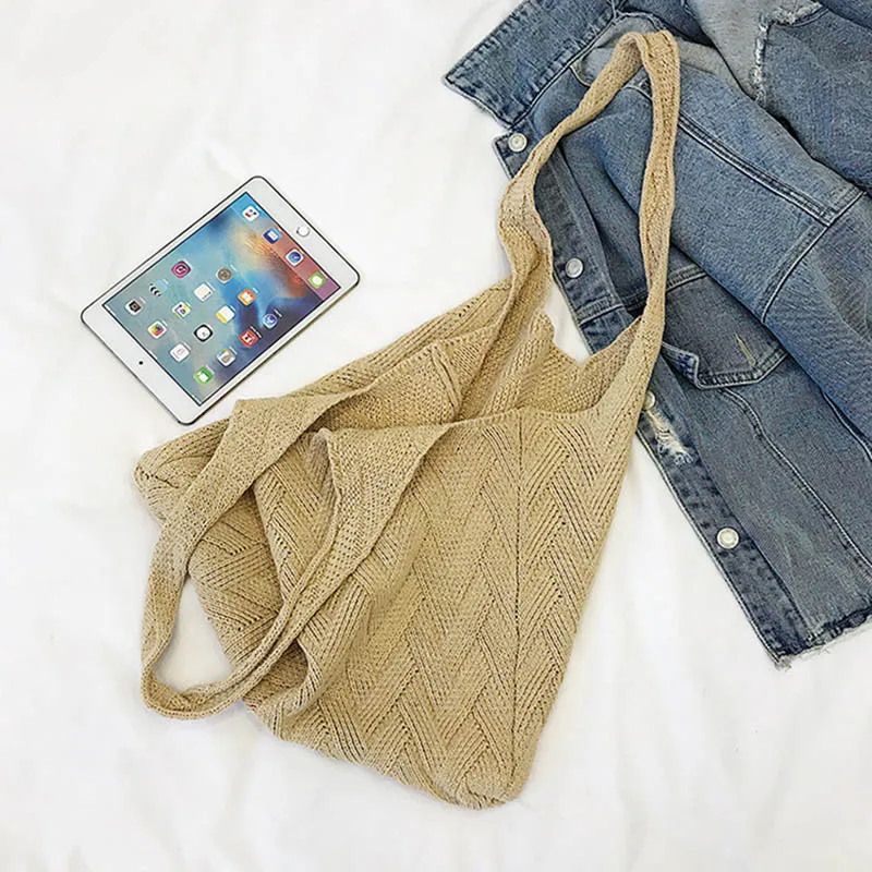 Autumn New Women Fahsion Straw Bags INS Popular Female Exquisite Handbag Large Lady Holiday Weave Shoulder Bag Knit Bolsa SS3399 (1)