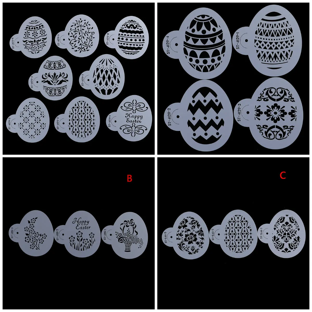 

3/4/8pcs Coffee Stencil Filter Coffee Maker Cappuccino Coffee Barista Mold Templates Strew Flowers Pad Spray Art Baking Tools