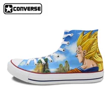 Women Men Shoes Converse Chuck Taylor Dragon Ball Son Goku Super Saiyan Custom Design Hand Painted Shoes Sneakers Man Woman